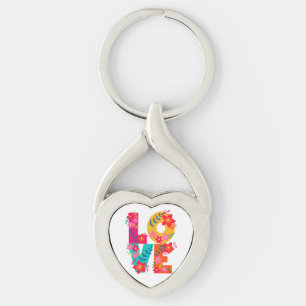 Rainbow Love Key Ring