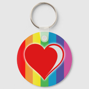 rainbow love. key ring