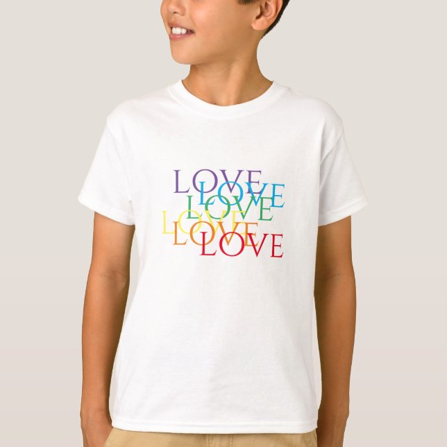 RAINBOW LOVE Kids' Basic T-Shirt (Front)