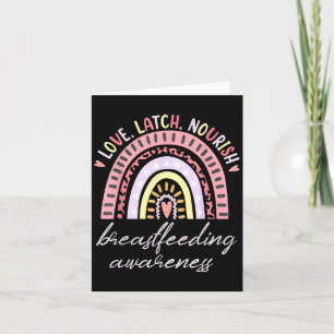 Rainbow Love Latch Nourish Breastfeeding Awareness Card