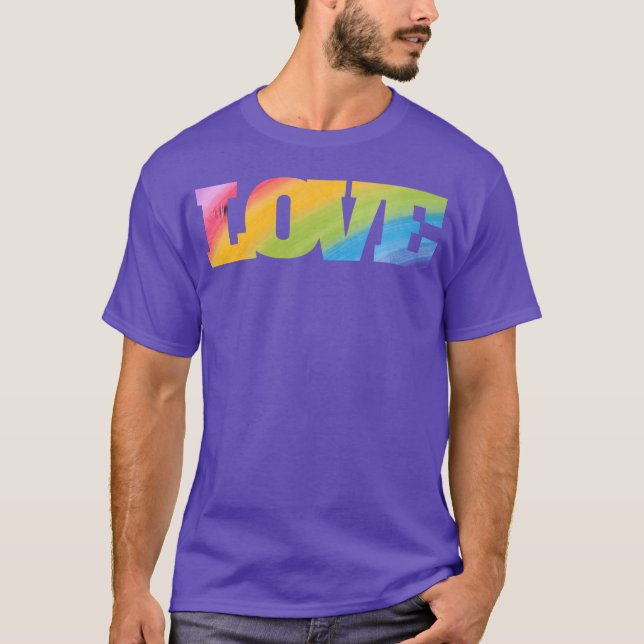 Rainbow Love Lgbtq funny T-Shirt (Front)