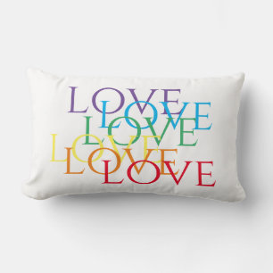 RAINBOW LOVE Lumbar Pillow 
