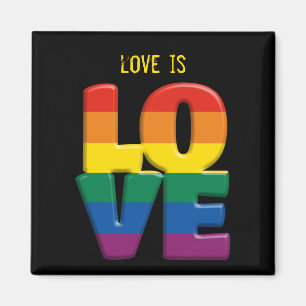 rainbow love magnet