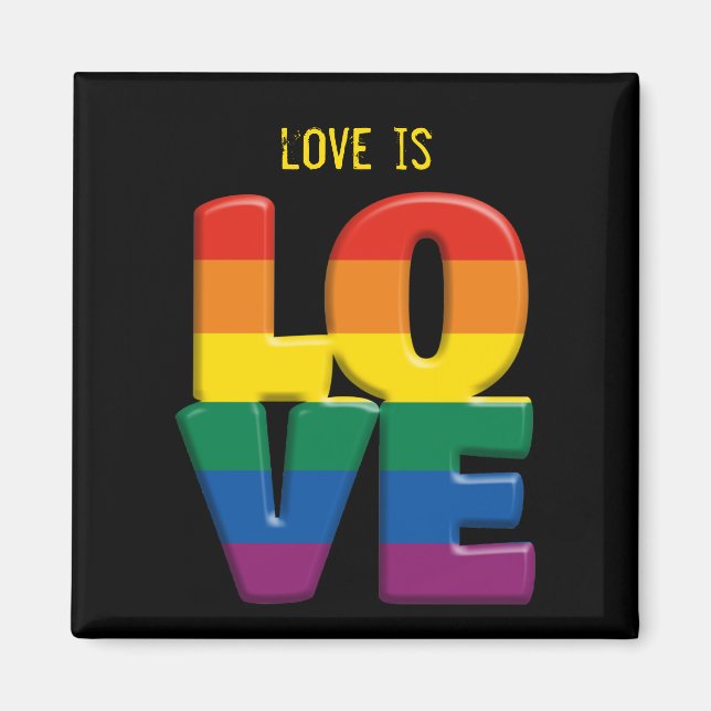 rainbow love magnet (Front)