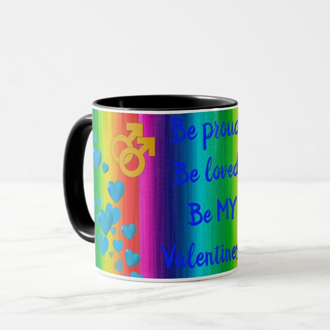 Rainbow Love Man Mug (Front Left)
