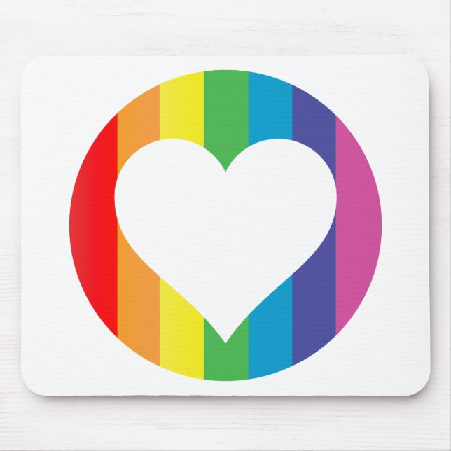 rainbow love mouse pad (Front)