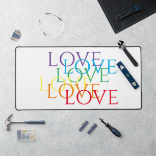 RAINBOW LOVE Office Studio Desk Mat