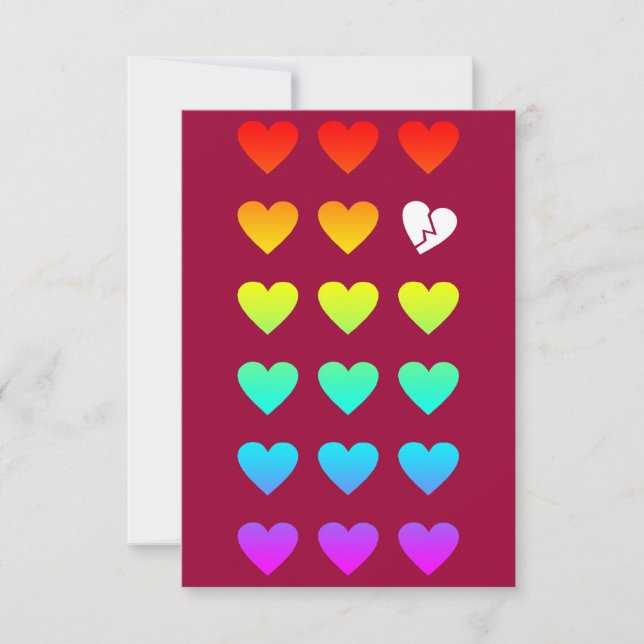 rainbow love outcast invitation (Front)