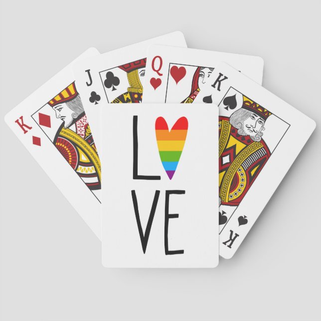 Rainbow Love Playing Cards (Back)