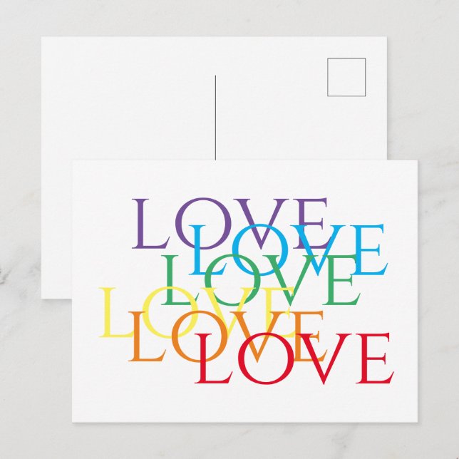RAINBOW LOVE Postcard (Front/Back)