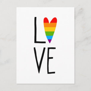 Rainbow Love Postcard