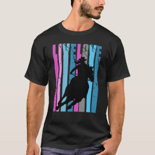 Rainbow Love Rodeo Barrel Racing Race Racer Women T-Shirt