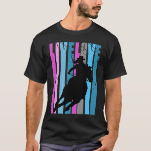 Rainbow Love Rodeo Barrel Racing Race Racer Women T-Shirt