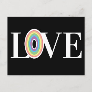RAINBOW LOVE SAME Gender WEDDING THANK YOU Postcard