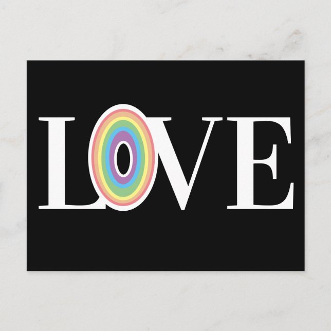RAINBOW LOVE SAME Gender WEDDING THANK YOU Postcard (Front)