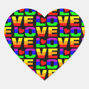 Rainbow Love stickers