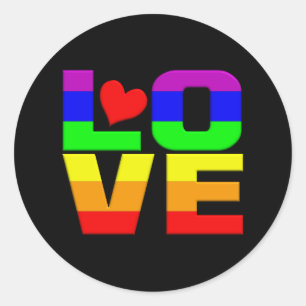 Rainbow Love stickers
