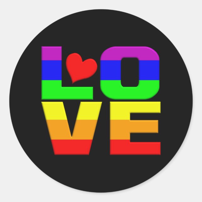 Rainbow Love stickers (Front)