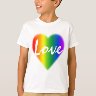 Rainbow Love T-shirt Kid's Gay Pride T-shirt Gifts
