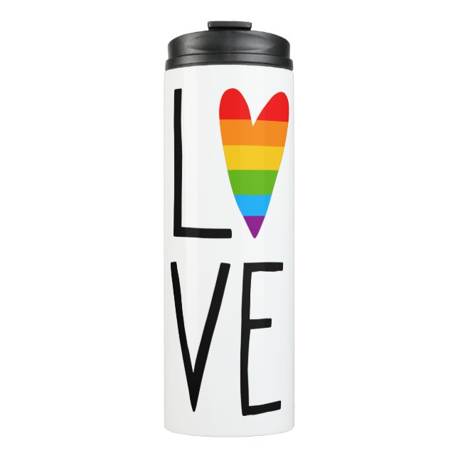 Rainbow Love Thermal Tumbler (Front)