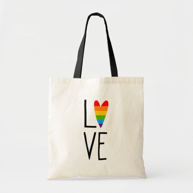 Rainbow Love Tote Bag (Front)