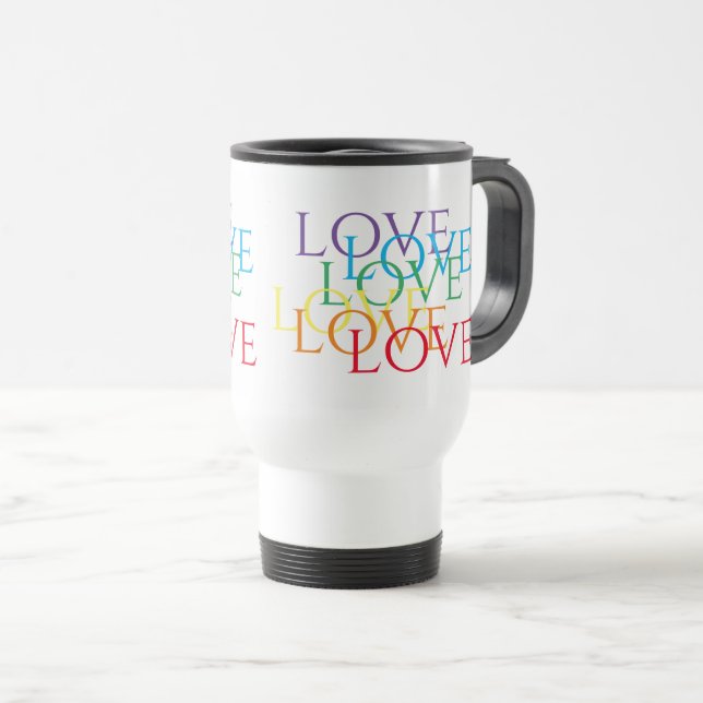 RAINBOW LOVE Travel Mug (Front Right)
