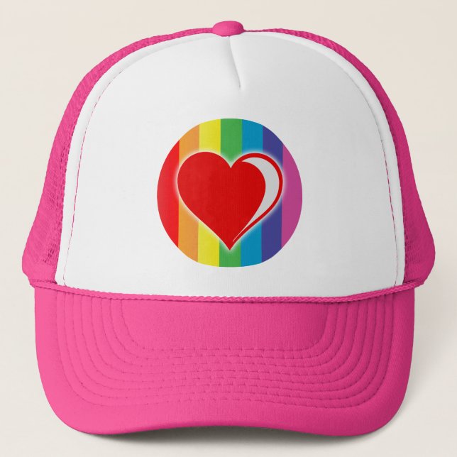 rainbow love. trucker hat (Front)
