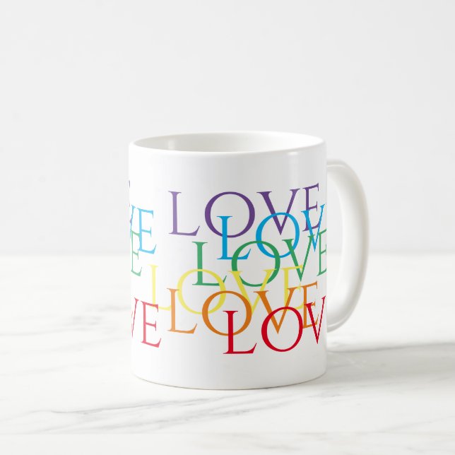 RAINBOW LOVE White Mug (Front Right)
