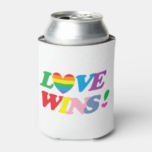 Rainbow Love Wins Can Cooler