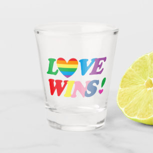Rainbow Love Wins LGBT Shot Glass