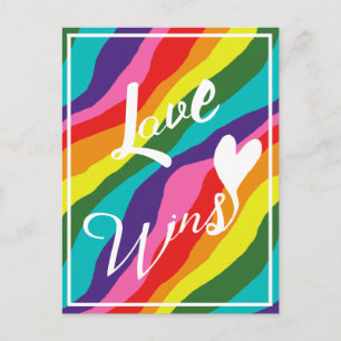 Rainbow Love Wins Postcard