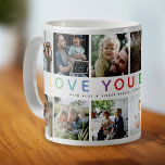 Rainbow 'LOVE YOU DADDY' Photo Collage Keepsake Coffee Mug<br><div class="desc">Create a personalised keepsake mug for Dad! This unique mug features 12 of your favourite square photos and modern rainbow typography that spells out "LOVE YOU DADDY." Add a heartfelt message and personalise with a name to make it truly one-of-a-kind. Trust us,  Dad will love it.</div>