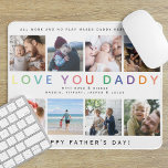 Rainbow 'LOVE YOU DADDY' Photo Collage Keepsake Mouse Pad<br><div class="desc">Bring a splash of colour and love into your dad's life with this Rainbow 'LOVE YOU DADDY' Photo Collage Keepsake Mouse Pad. Designed to showcase a heartwarming collection of your favourite memories and personal messages, this mouse pad is a thoughtful and unique creation to show just how much he means...</div>