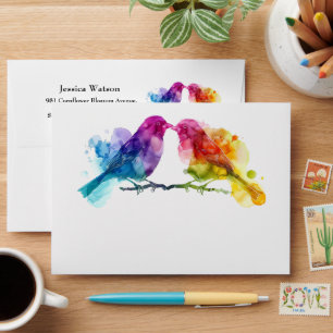 Rainbow Lovebirds Collection Envelope