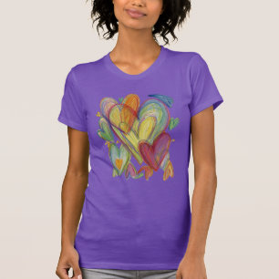 Rainbow Loving Hearts Art Custom Shirts