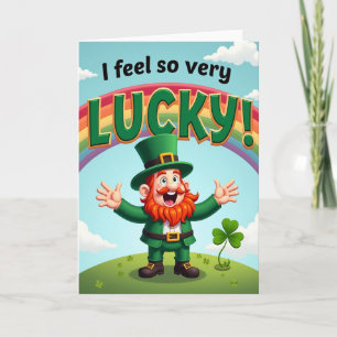Rainbow Lucky Leprechaun Scene Card
