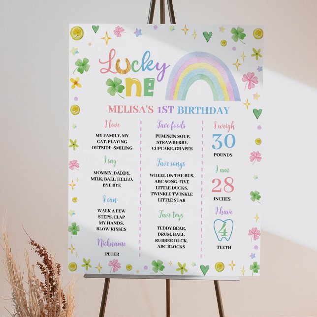 Rainbow Lucky One Birthday Milestone Poster (Creator Uploaded)