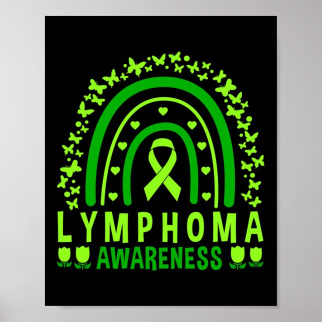 Rainbow Lymphoma Awareness Support  Poster (Front)