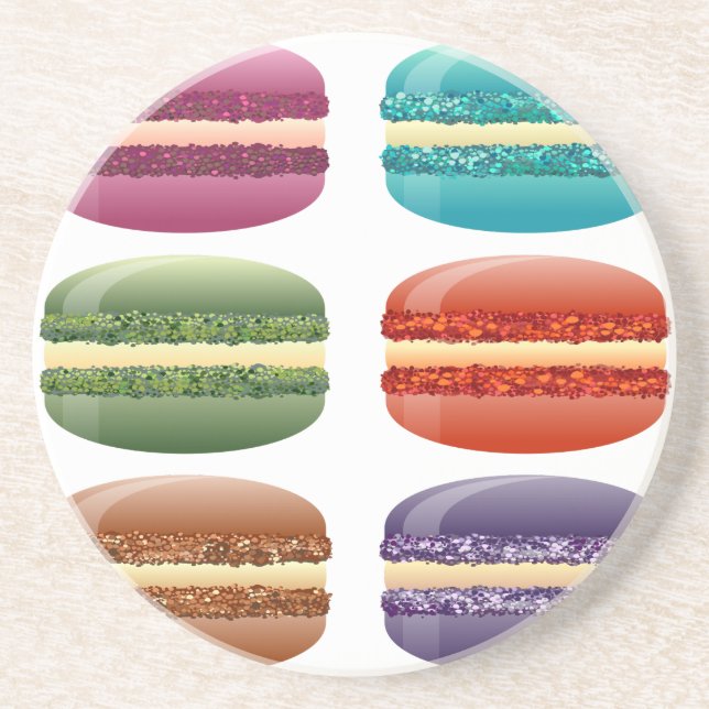 rainbow macarons coaster (Front)