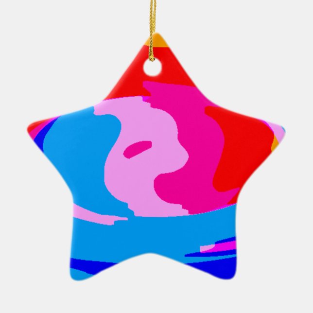 Rainbow magic ceramic tree decoration (Front)