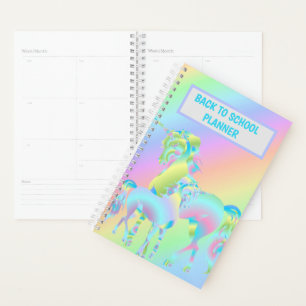 Rainbow Magical Unicorns Back to School Planner