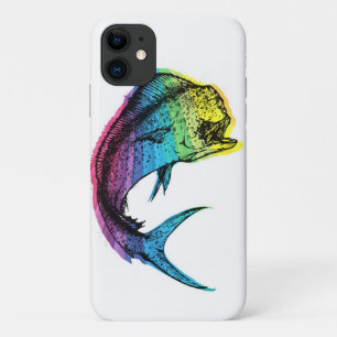 Rainbow Mahi Mahi on White Case-Mate iPhone Case