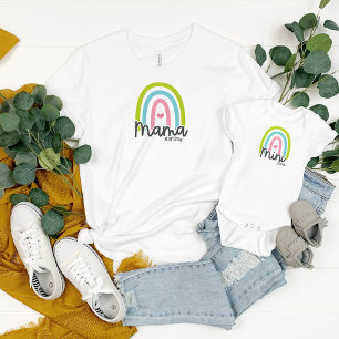 Rainbow Mama Mini Matching Customisable  Baby Bodysuit