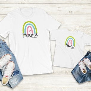 Rainbow Mama Mini Matching Customisable  Toddler T-Shirt