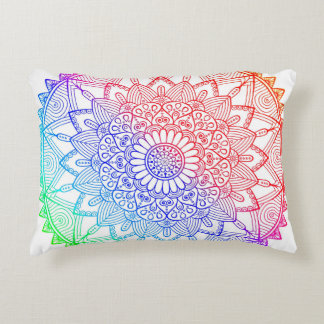 Rainbow Mandala Decorative Cushion