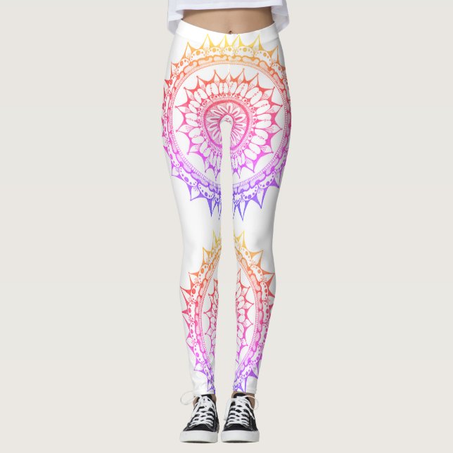 Rainbow Mandala Leggings (Front)