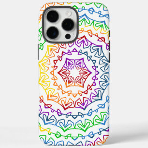 Rainbow Mandala Pattern Design iPhone 16 Pro Max Case