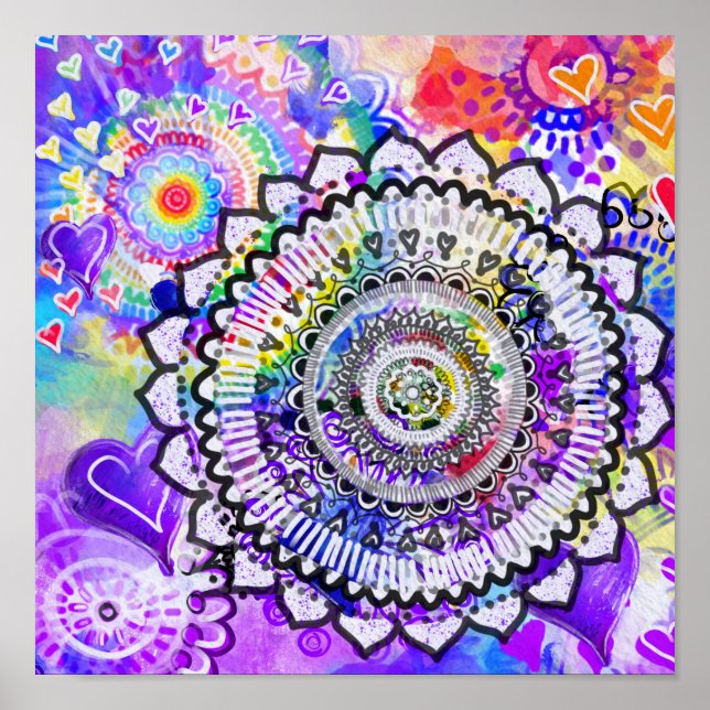 Rainbow mandala poster (Front)