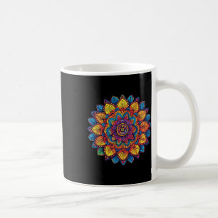 Rainbow Mandala Spiritual Geometry Coffee Mug