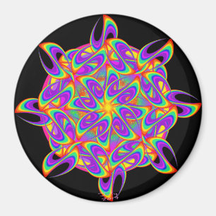 Rainbow Mandela by Power Flower Magnet